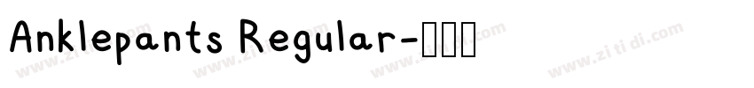 Anklepants Regular字体转换